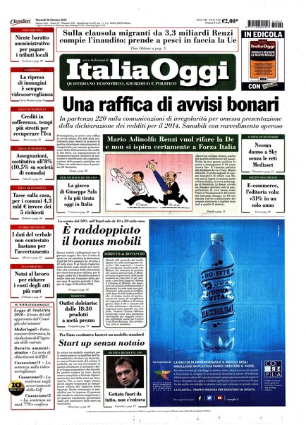 Italia oggi : quotidiano di economia finanza e politica